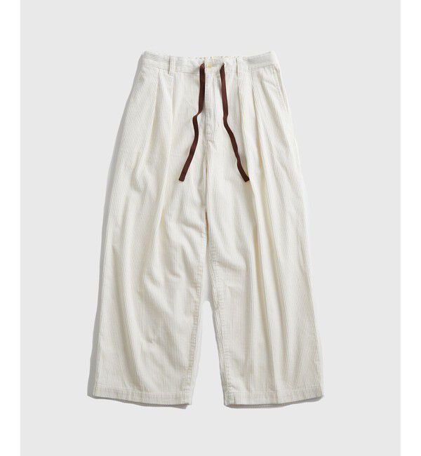 ADAM ET ROPE'「【WEB限定】2タック ワイドストレート ドカンパンツ / バギーパンツ /コーデュロイ / ユニセックス」|チノ|