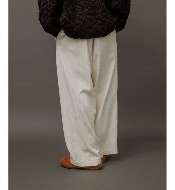 ADAM ET ROPE'「【WEB限定】2タック ワイドストレート ドカンパンツ / バギーパンツ /コーデュロイ / ユニセックス」|チノ|