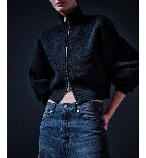 ADAM ET ROPE'「【WEB限定】ショートジャカードドライバーズニット」|カーディガン|