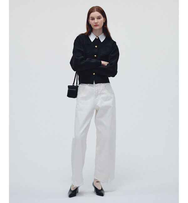 ADAM ET ROPE'「【WEB限定】・【サステナブル】カラー付きカーディガン」|カーディガン|