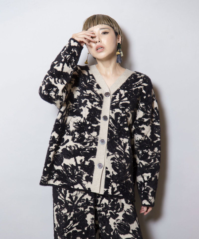  「2WAYジャガードニットカーディガン」|ニット・セーター|