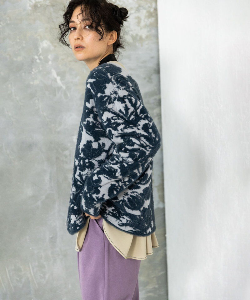  「2WAYジャガードニットカーディガン」|ニット・セーター|