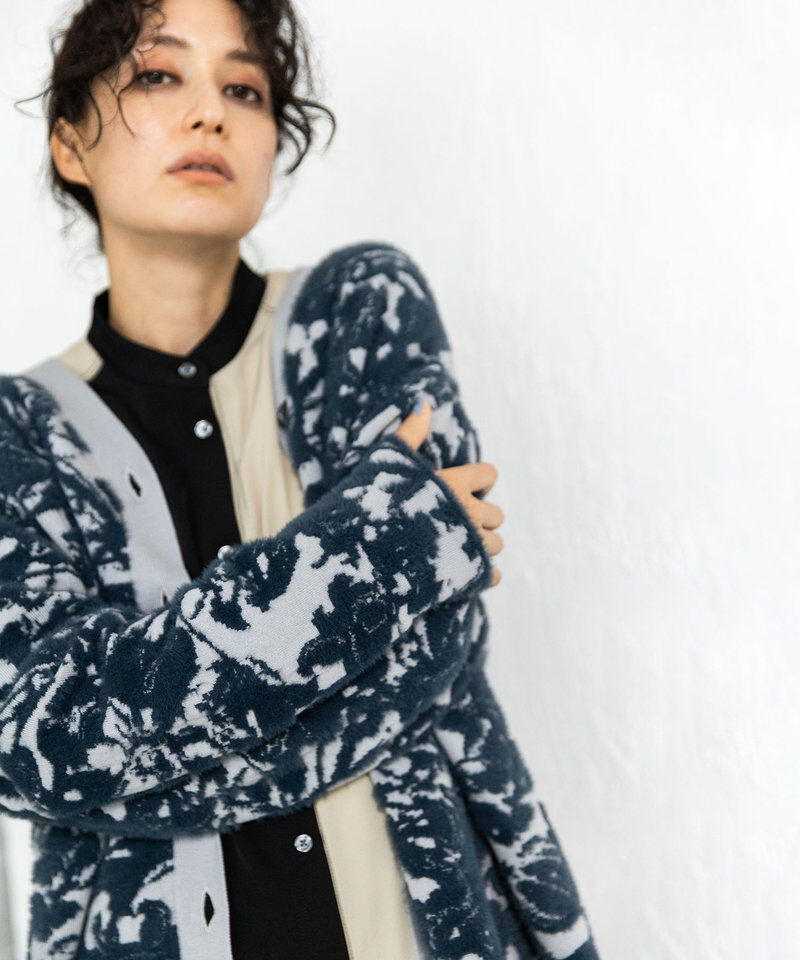  「2WAYジャガードニットカーディガン」|ニット・セーター|