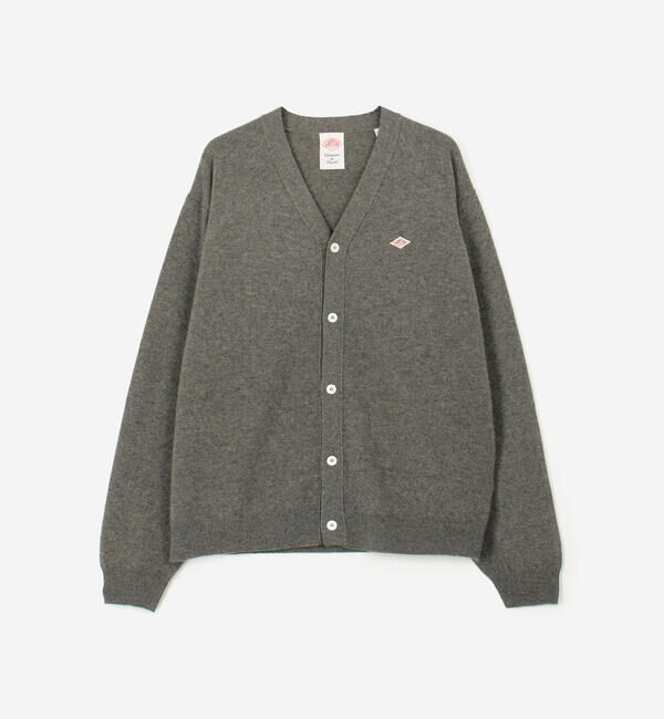 DANTON「DANTON | ラムウール Vネックニットカーディガン MEN」|ニット・セーター|GREIGE