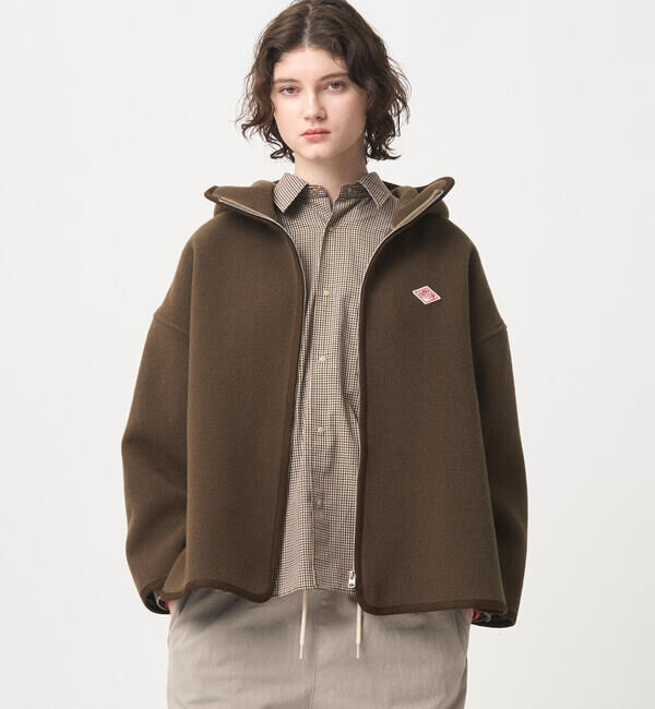 DANTON「DANTON | ウールメルトン フードブルゾン WOMEN」|テーラードジャケット|