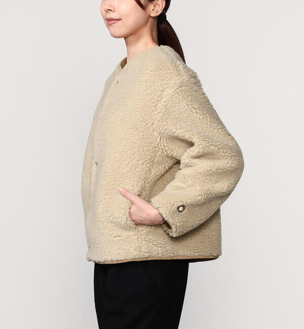 ORCIVAL「ORCIVAL | ボアフリース ノーカラーブルゾン WOMEN」|テーラードジャケット|