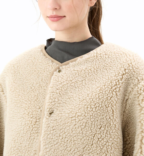 ORCIVAL「ORCIVAL | ボアフリース ノーカラーブルゾン WOMEN」|テーラードジャケット|