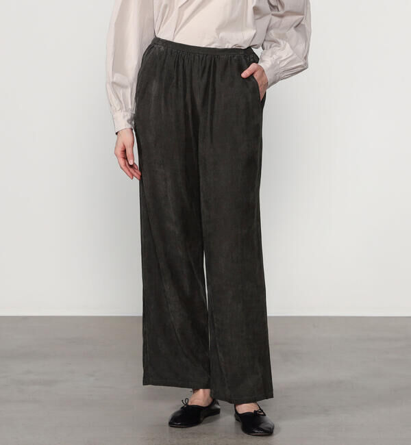 LE GLAZIK「LE GLAZIK | コットンレーヨン エラスティックパンツ WOMEN」|チノ|