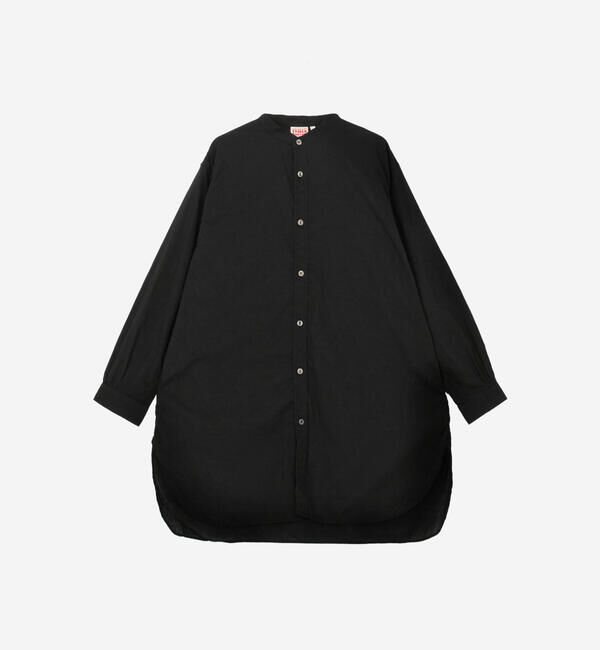  「INDIA INDUSTRY | コットンローン 長袖バンドカラーシャツ WOMEN」|シャツ・ブラウス|