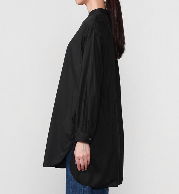  「INDIA INDUSTRY | コットンローン 長袖バンドカラーシャツ WOMEN」|シャツ・ブラウス|