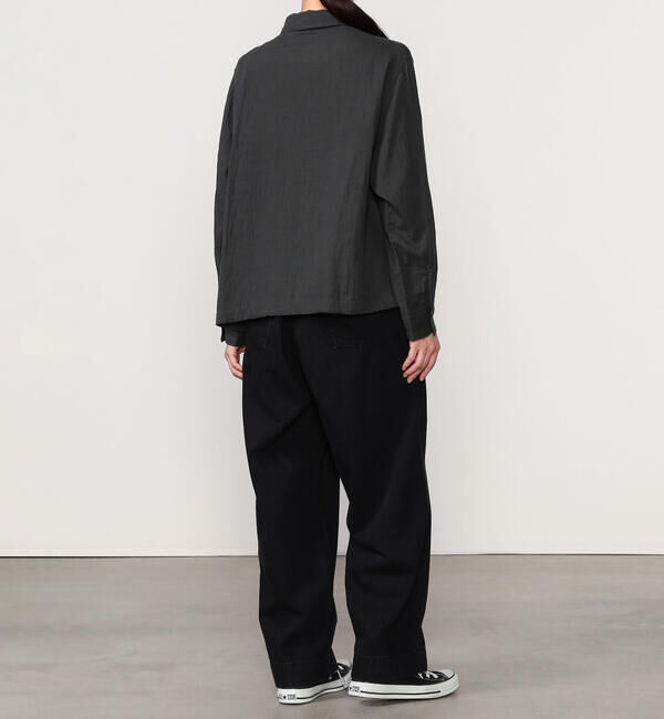  「INDIA INDUSTRY | ダブルガーゼ レギュラーカラーシャツ WOMEN」|シャツ・ブラウス|