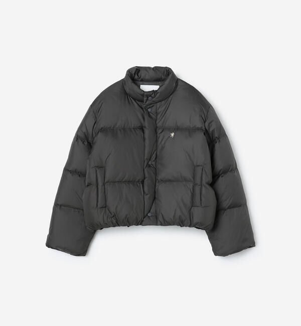 GYMPHLEX「Gymphlex | ナイロン ダウンショートジャケット WOMEN」|ダウン|CHARCOAL