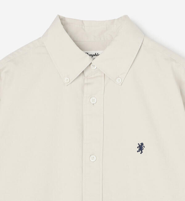 GYMPHLEX「Gymphlex | コットンツイル ショートボタンダウンシャツ WOMEN」|シャツ・ブラウス|