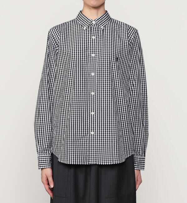 GYMPHLEX「Gymphlex | 長袖 ボタンダウンシャツ GINGHAM WOMEN」|シャツ・ブラウス|
