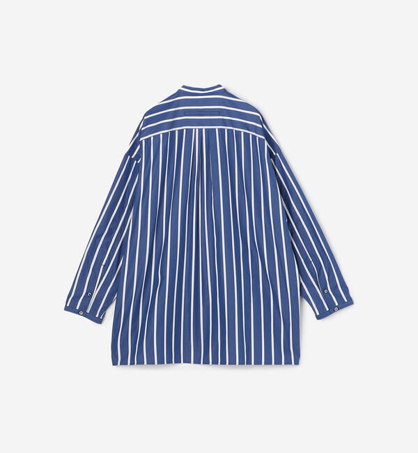  「TICCA | コットン スタンドスクエアシャツ STRIPE UNISEX」|シャツ・ブラウス|