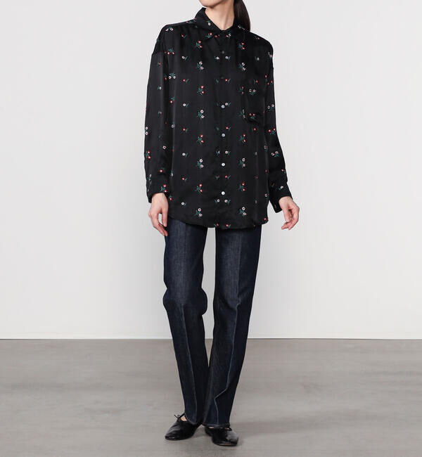  「TICCA | フラワーエンブロイダリー 長袖シャツ WOMEN」|シャツ・ブラウス|