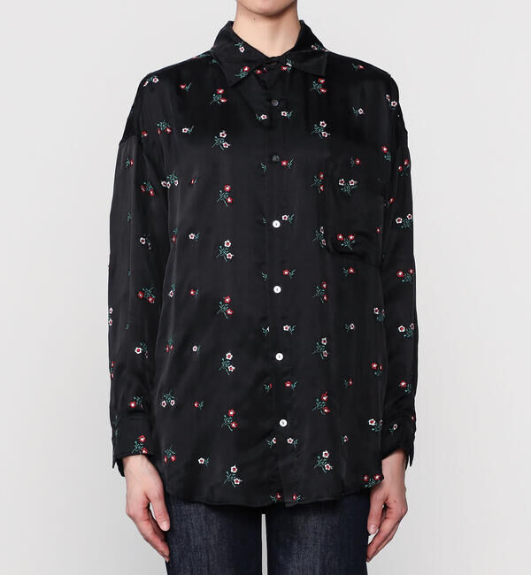  「TICCA | フラワーエンブロイダリー 長袖シャツ WOMEN」|シャツ・ブラウス|