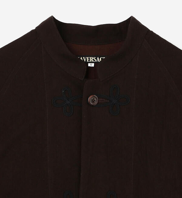  「HAVERSACK | コットンフランネル スタンドカラージャケット WOMEN」|テーラードジャケット|