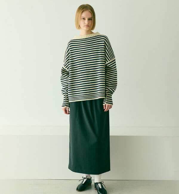  「nicholson & nicholson | ストレッチウール ロングスカート WOMEN」|スカート|