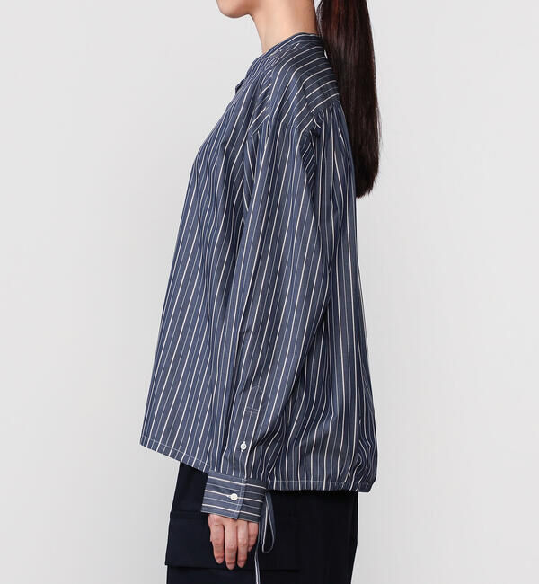  「nicholson & nicholson |〈別注〉ドローストリングブラウス ストライプ WOMEN」|シャツ・ブラウス|