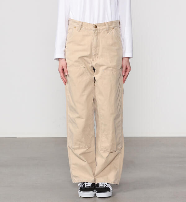  「orSlow | 〈別注〉 DOUBLE KNEE WORK PANTS BEIGE WOMEN」|チノ|