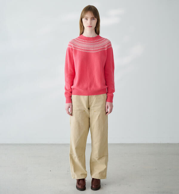  「orSlow | 〈別注〉 DOUBLE KNEE WORK PANTS BEIGE WOMEN」|チノ|