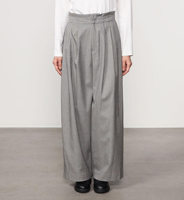 Morris & Sons「MORRIS & SONS | シャークスキン 2タック バギーパンツ WOMEN」|チノ|