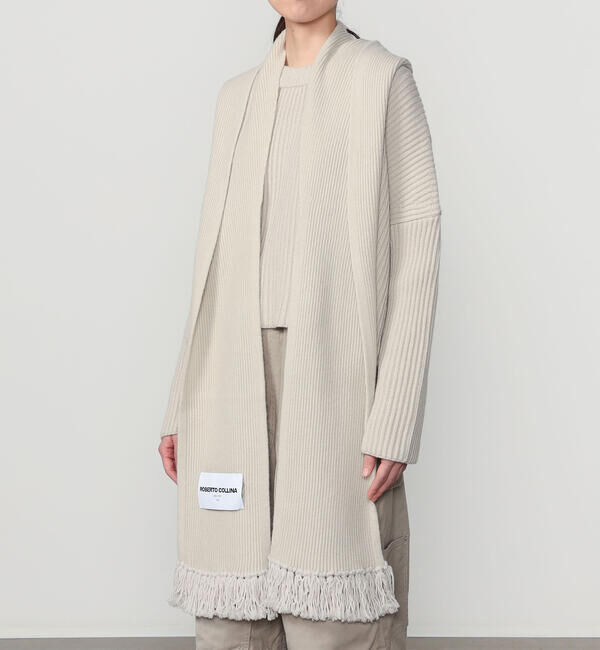  「roberto collina | ニット フードマフラー UNISEX」|ストール|
