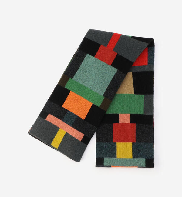  「Jo Gordon | ウール マルチカラーブロック マフラー UNISEX」|マフラー|