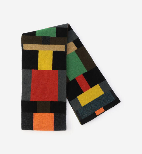  「Jo Gordon | ウール マルチカラーブロック マフラー UNISEX」|マフラー|