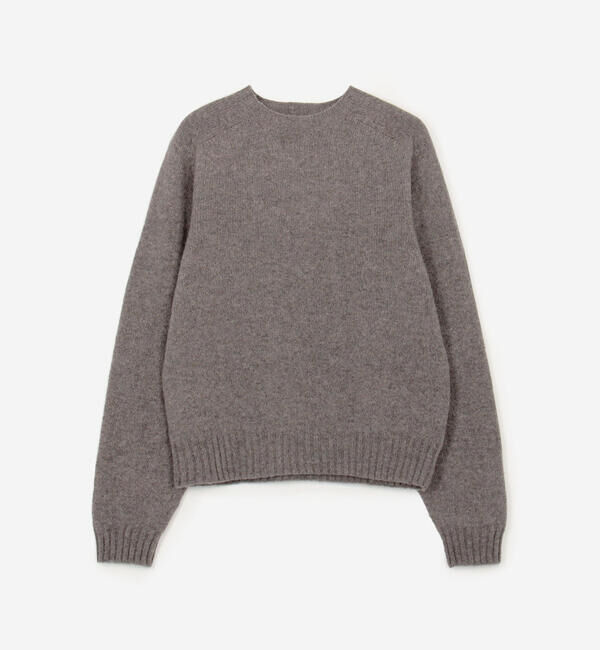 Morris & Sons「MORRIS & SONS | ジーロンラム クルーネックニット WOMEN」|ニット・セーター|BROWN系1