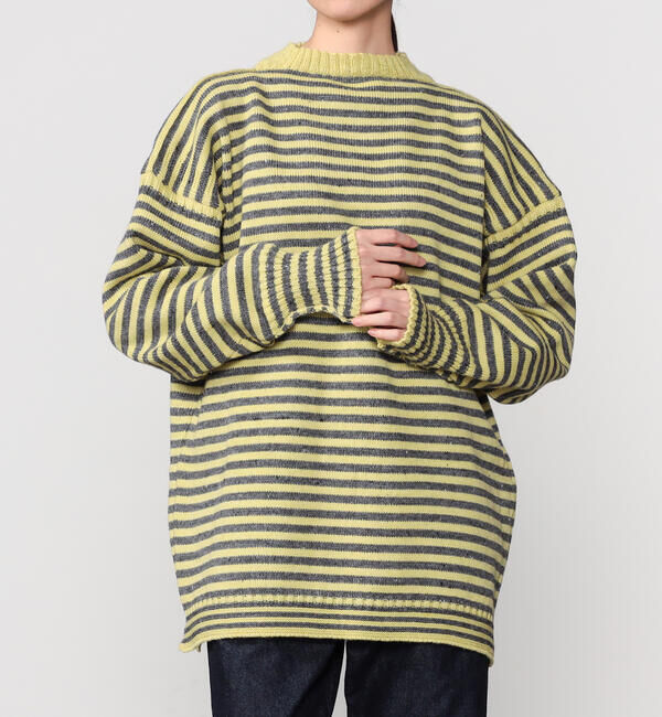  「Le Tricoteur | トラディショナル ウールガンジーセーター UNISEX」|ニット・セーター|YELLOW系1