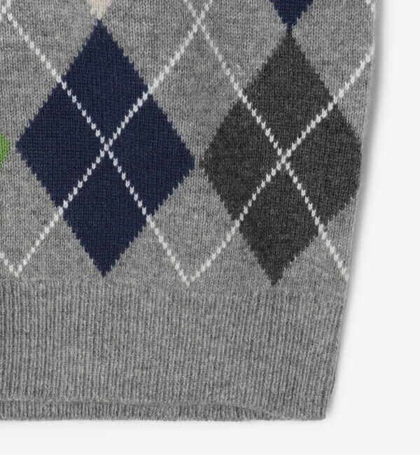  「078 CITE | アーガイル ニットプルオーバー MEN」|ニット・セーター|