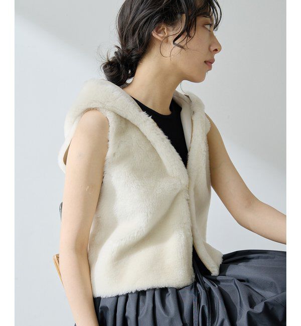  「ムートンフードジレ」|ベスト・ジレ|