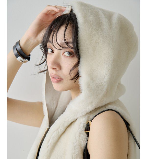  「ムートンフードジレ」|ベスト・ジレ|