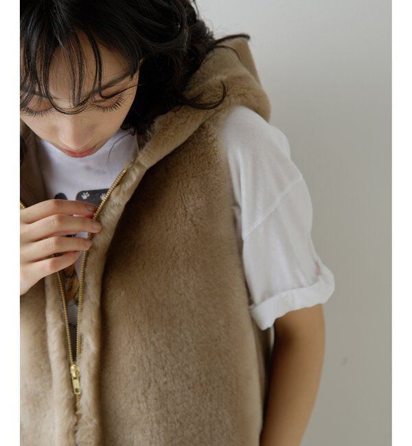  「ムートンフードジレ」|ベスト・ジレ|