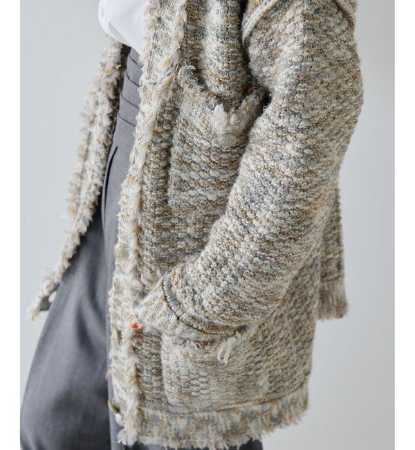  「ミックスヤーンニットツイードジャケット」|その他|