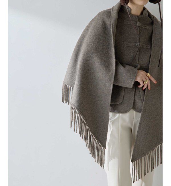  「【Christian AKS】Wool Fringe Stole」|マフラー|