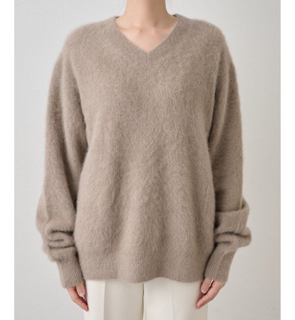  「ファーVプルオーバー」|ニット・セーター|