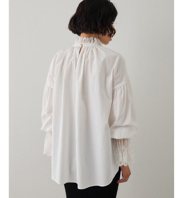  「レースギャザーブラウス」|シャツ・ブラウス|