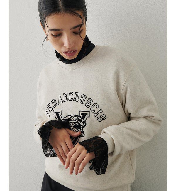  「ロゴフロッキー裏毛」|Tシャツ・カットソー|ライトベージュ