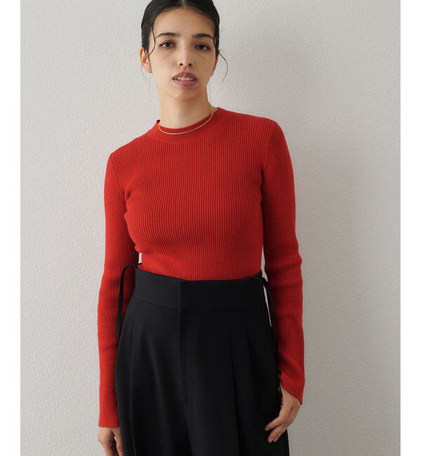  「リブニットクループルオーバー」|ニット・セーター|