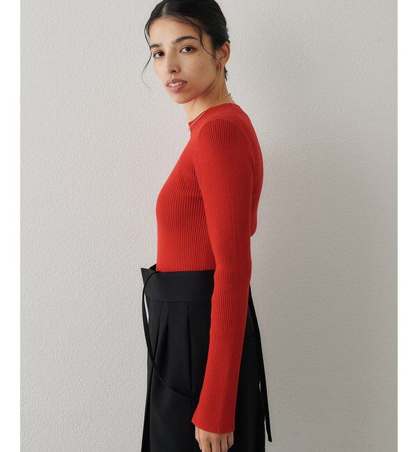  「リブニットクループルオーバー」|ニット・セーター|