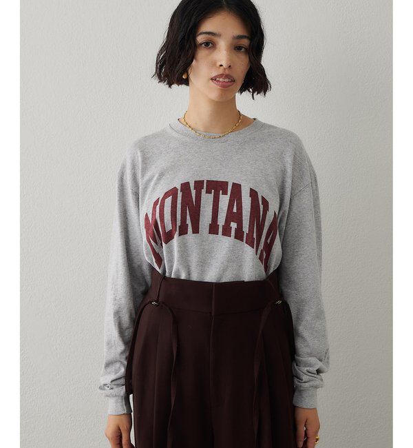  「MONTANAロングTシャツ」|Tシャツ・カットソー|グレー