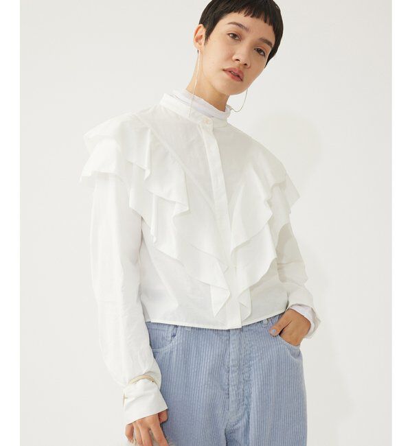 THE PAUSE「【THE PAUSE】フリルショートシャツ」|シャツ・ブラウス|