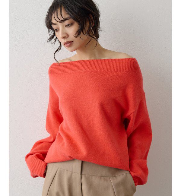  「ウールカシミヤオフショルプルオーバー」|ニット・セーター|