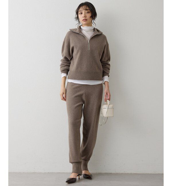  「ウールカシミヤZIPニットプルオーバー」|ニット・セーター|