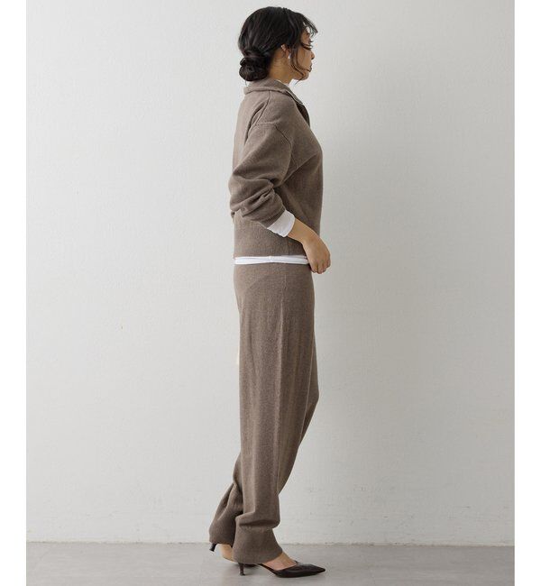  「ウールカシミヤZIPニットプルオーバー」|ニット・セーター|