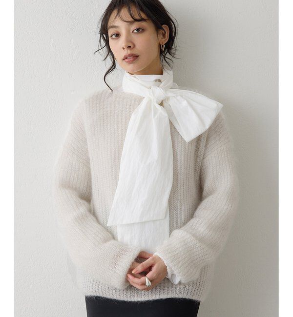  「ラメモヘヤニットプルオーバー」|ニット・セーター|