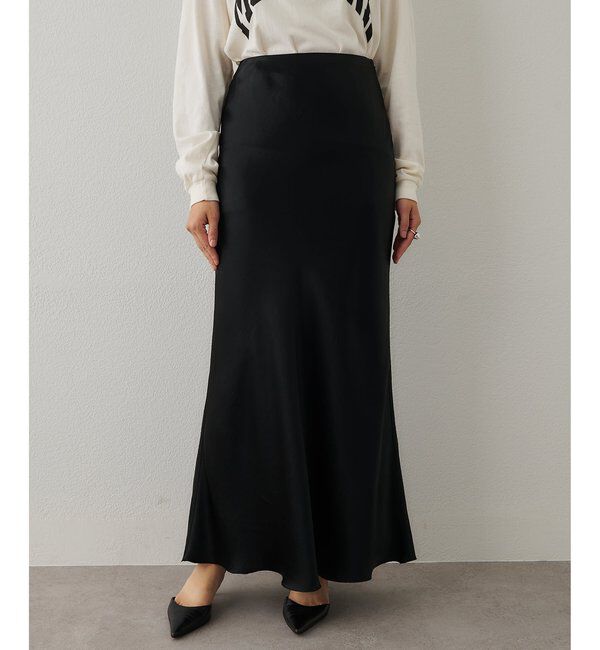  「サテンフレアスカート」|スカート|
